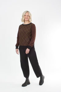 Sisters Sweater - Chocolate and Black