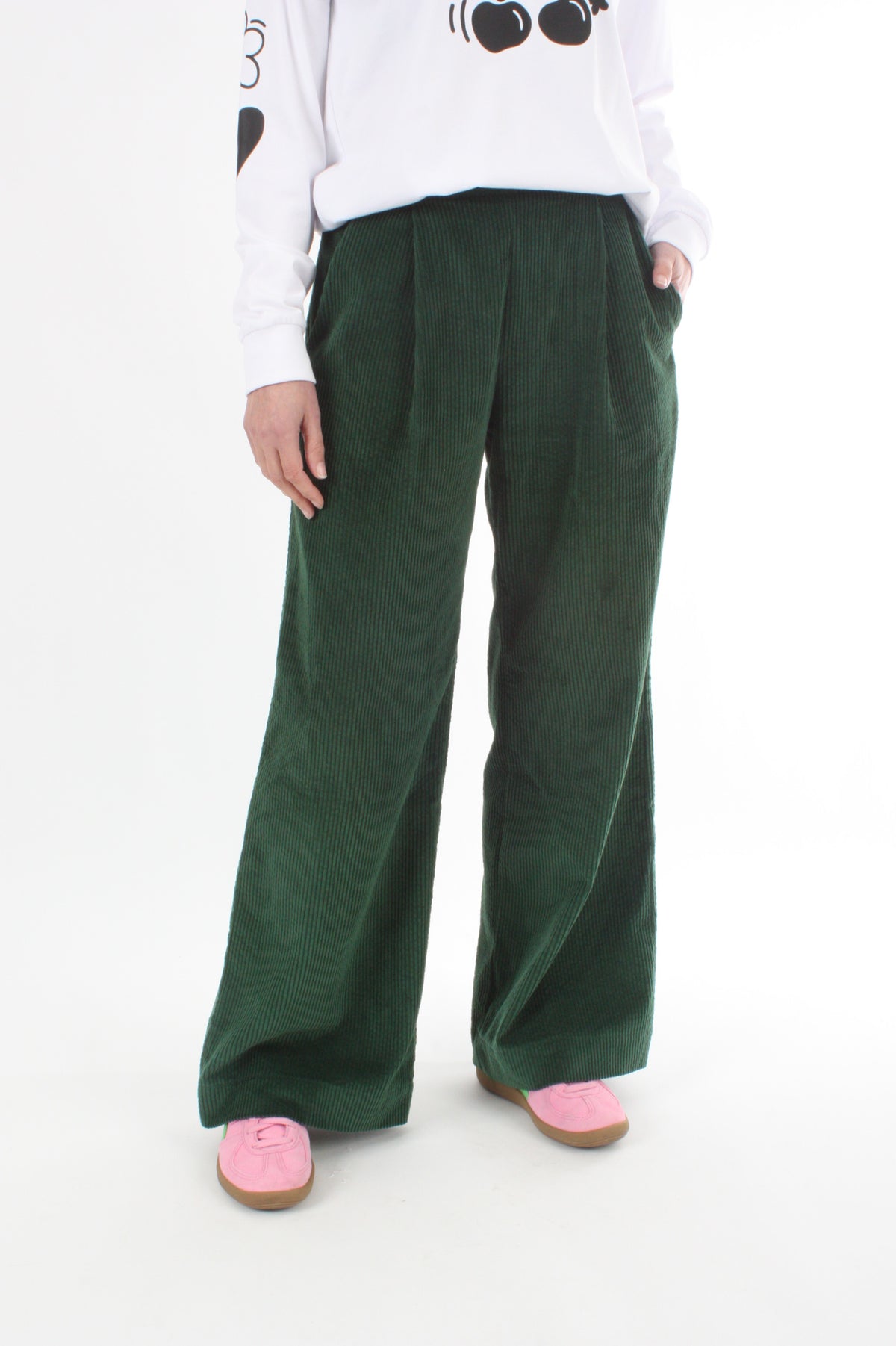 Corduroy Pants - Emerald Green - Pre Order