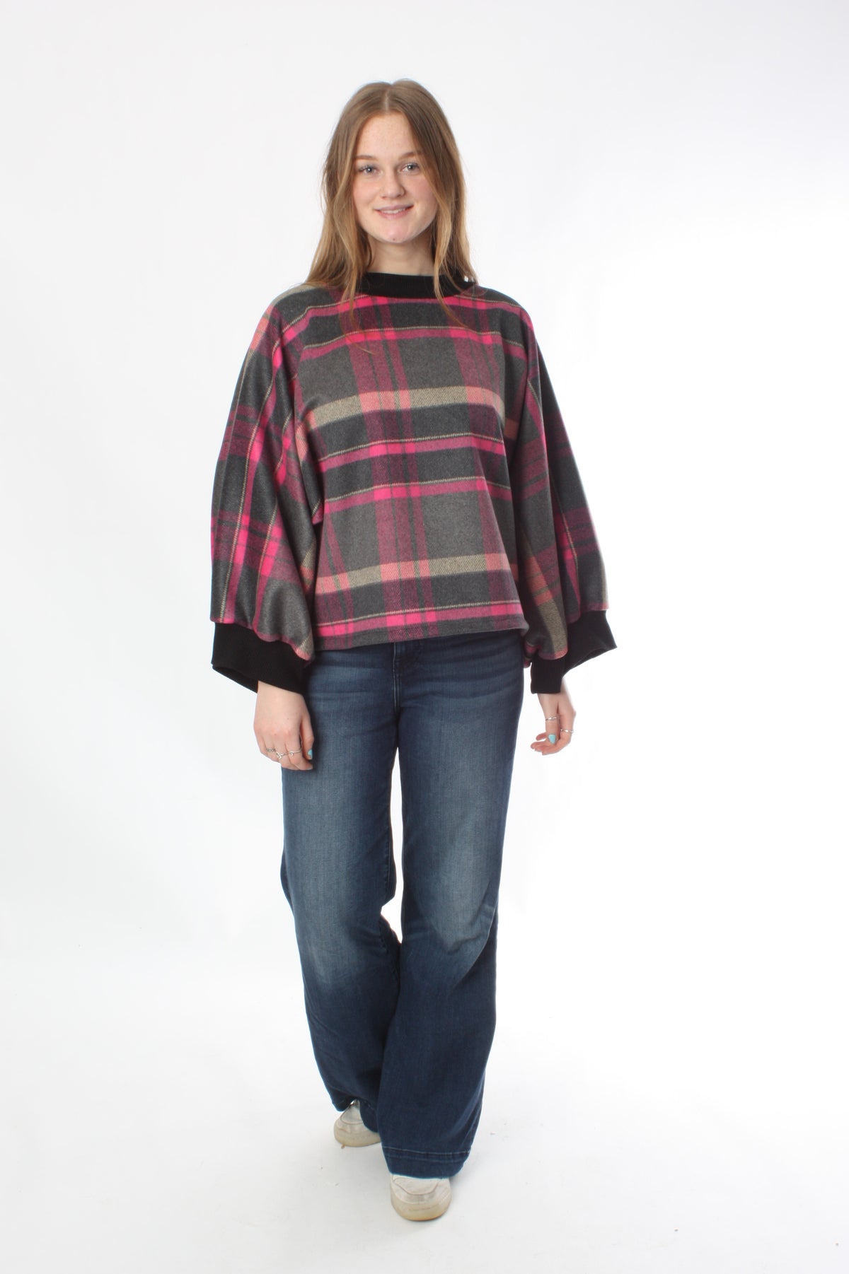 Sonia Top - Pink Check