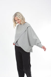 Cross Over Jumper - Grey