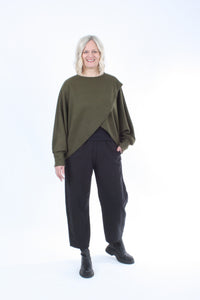 Cross Over Jumper - Khaki