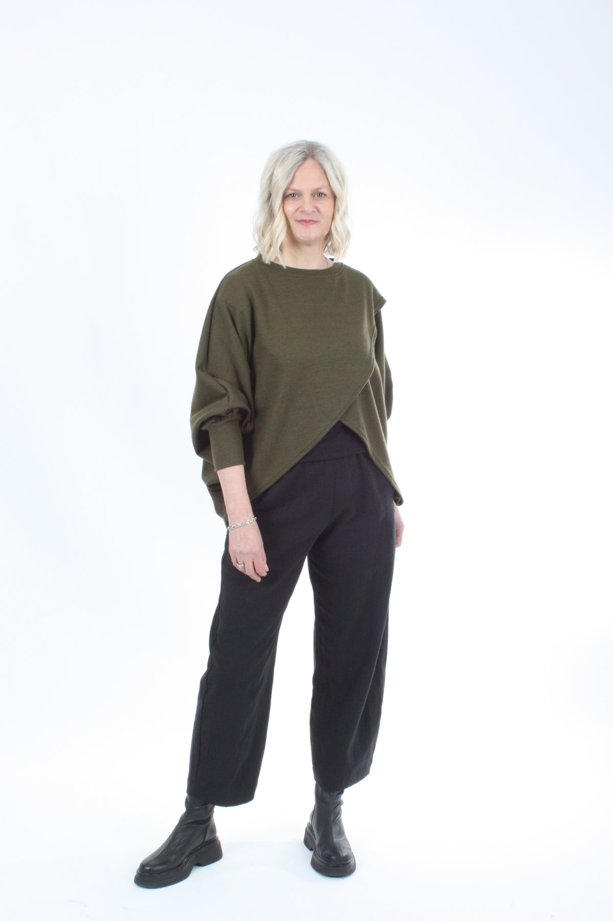 Cross Over Jumper - Khaki