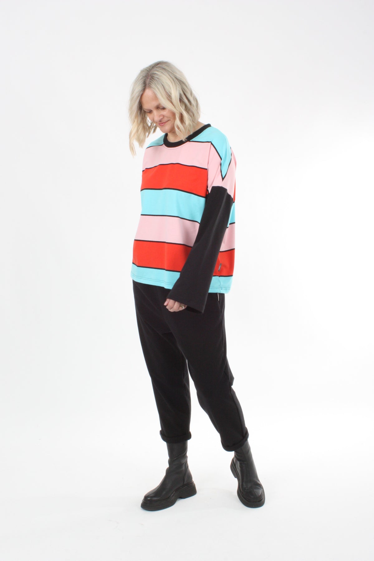 Tracee Top - Red, Blue and Pink