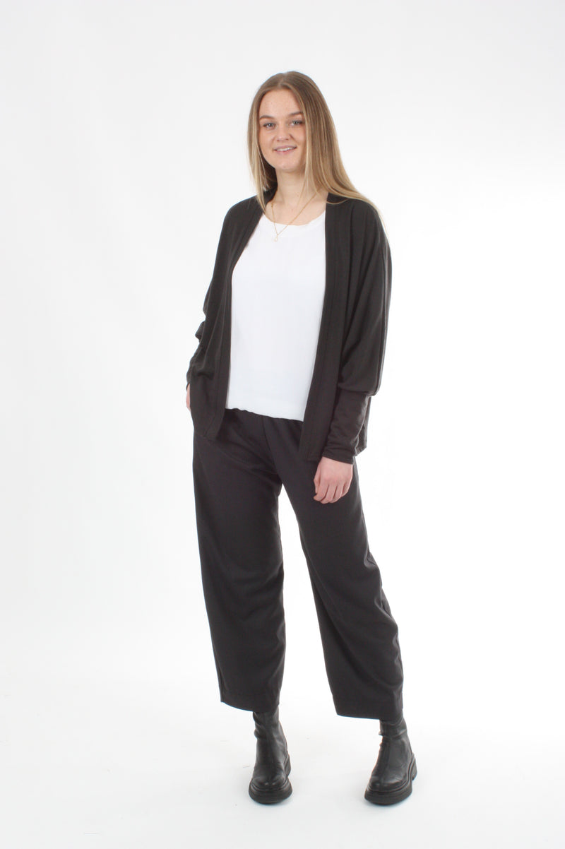 Cardi Merino Short Square Plain Chocolate- Pre Order 2 - 3 Weeks