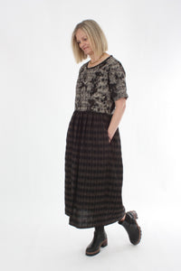 Tara Dress - Chocolate and Black Check