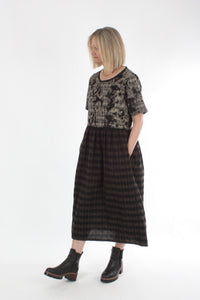 Tara Dress - Chocolate and Black Check