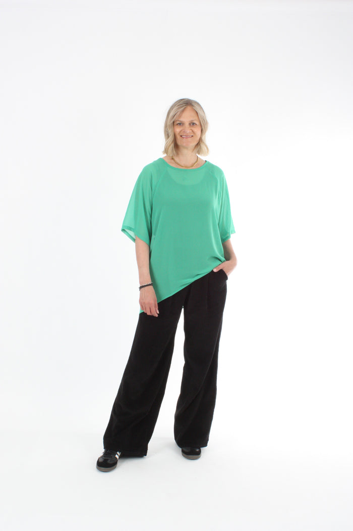 Kendra Top - Green Body and Sleeve