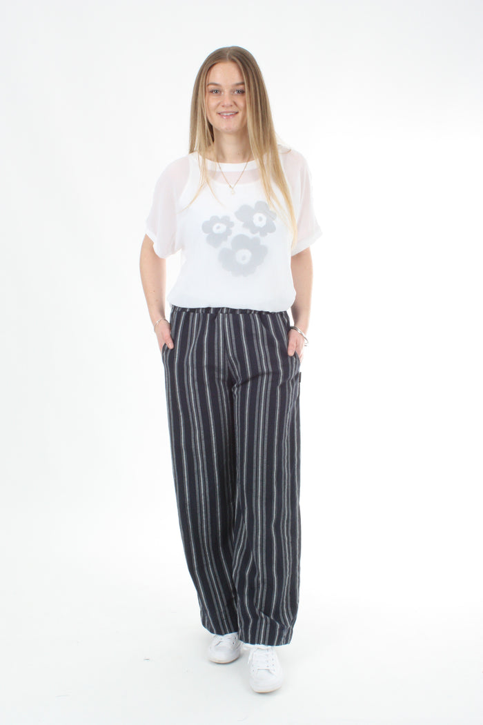 Lexi Pants - Navy Stripe - Pre Order