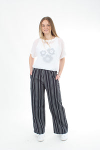Lexi Pants - Navy Stripe - Pre Order