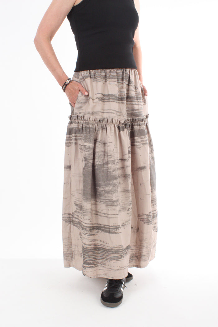 Tilly Skirt - Tan Print