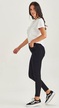 Slip Ankle Grazer Jeans Black