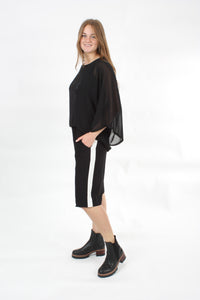 Olivia Shorts - Natural, Emerald or Black with Stripe - Pre Order