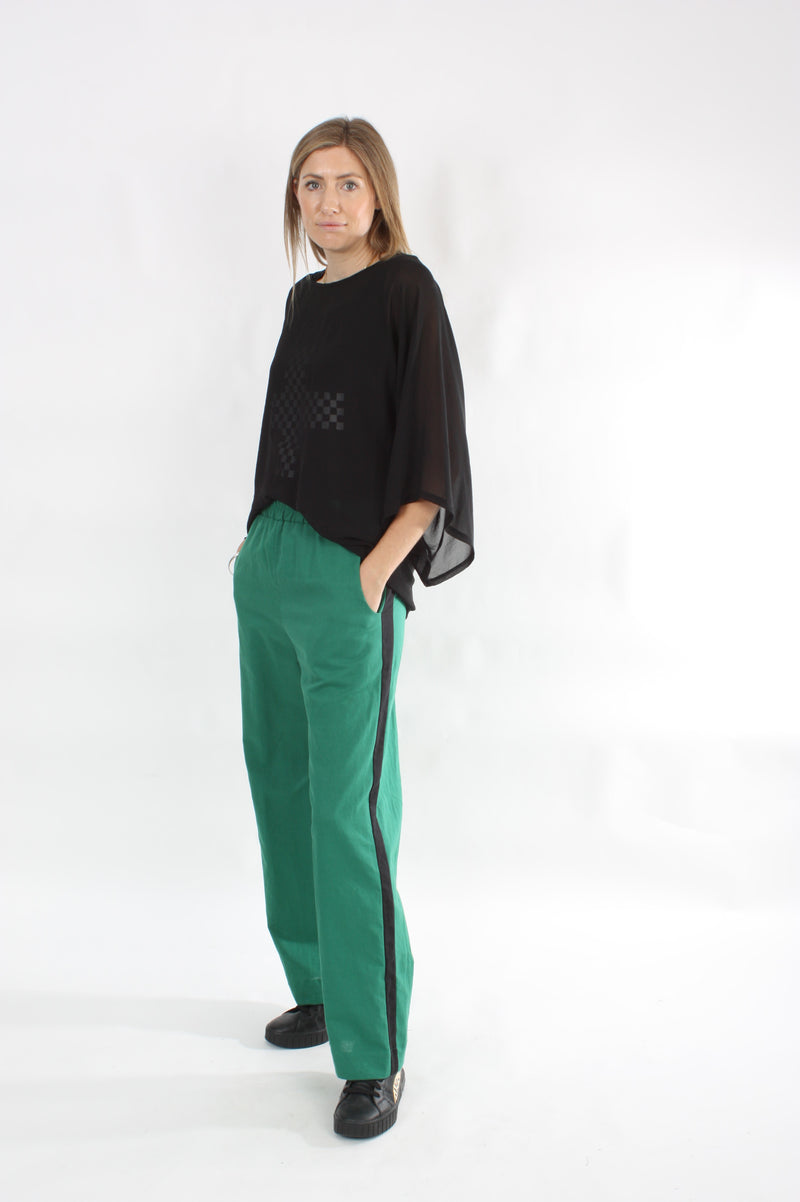 Olivia Pants Linen - Emerald - Pre-Order