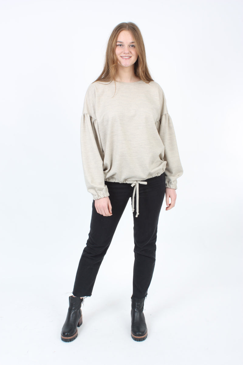 Mila Sweater - 100% Merino - Oat - Pre Order