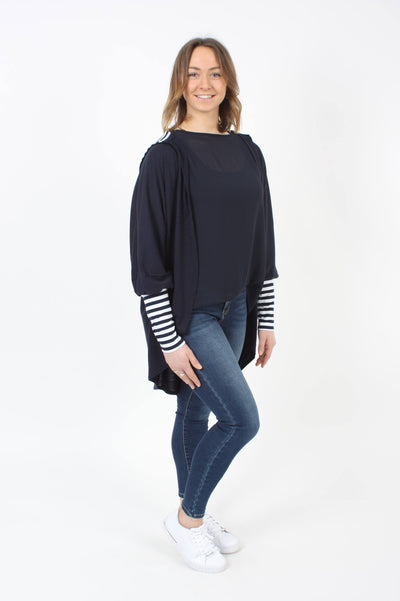 Cardi Merino Short Square Steel - Pre-Order