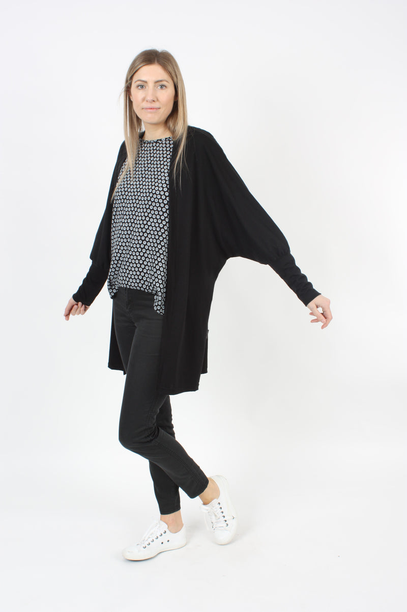 Cardi Square - Black or Navy Merino - Mid Length - Pre Order - 2 - 3 Weeks