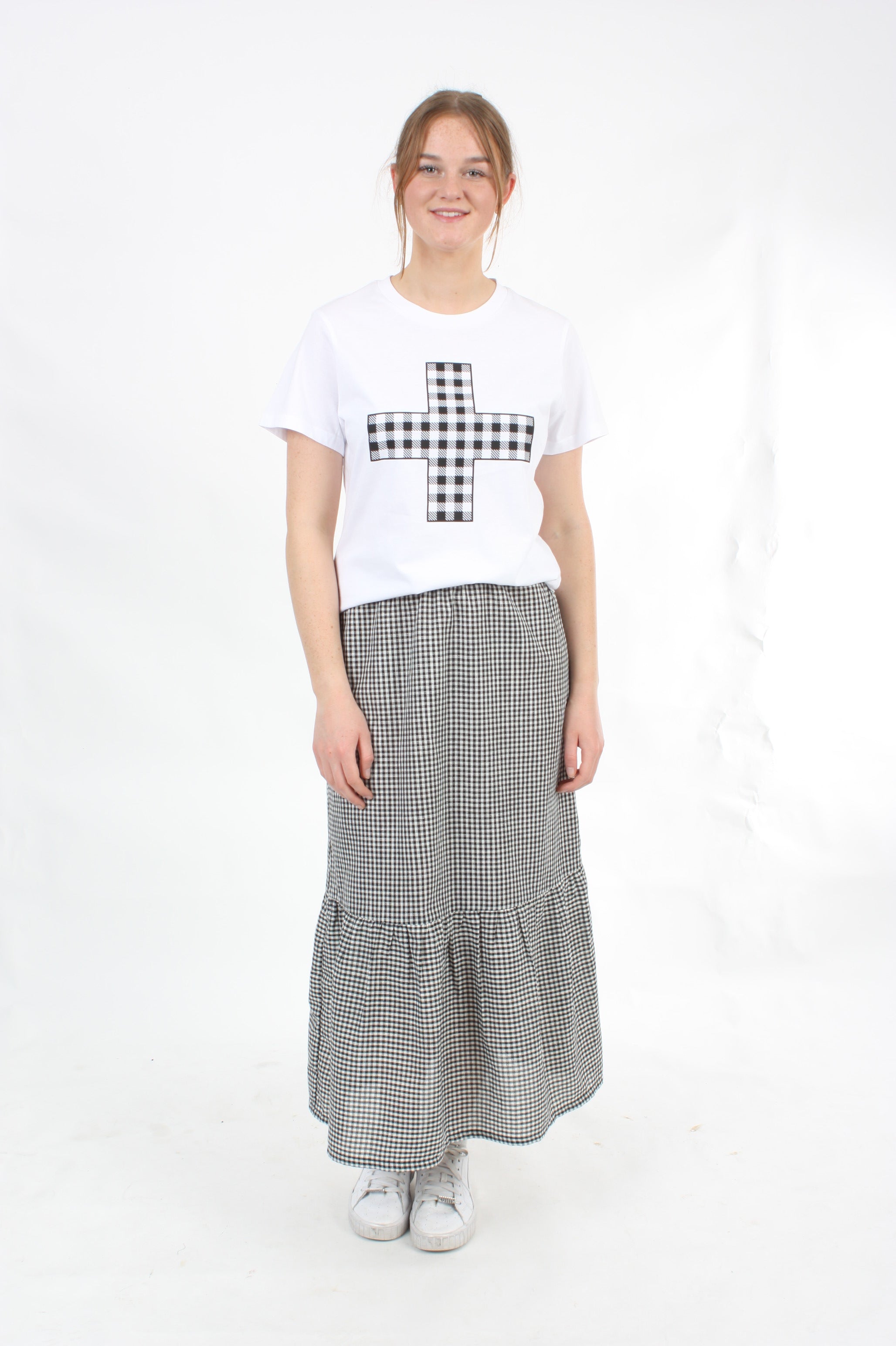 Maxi Skirt - Black Gingham – Wadzee Design