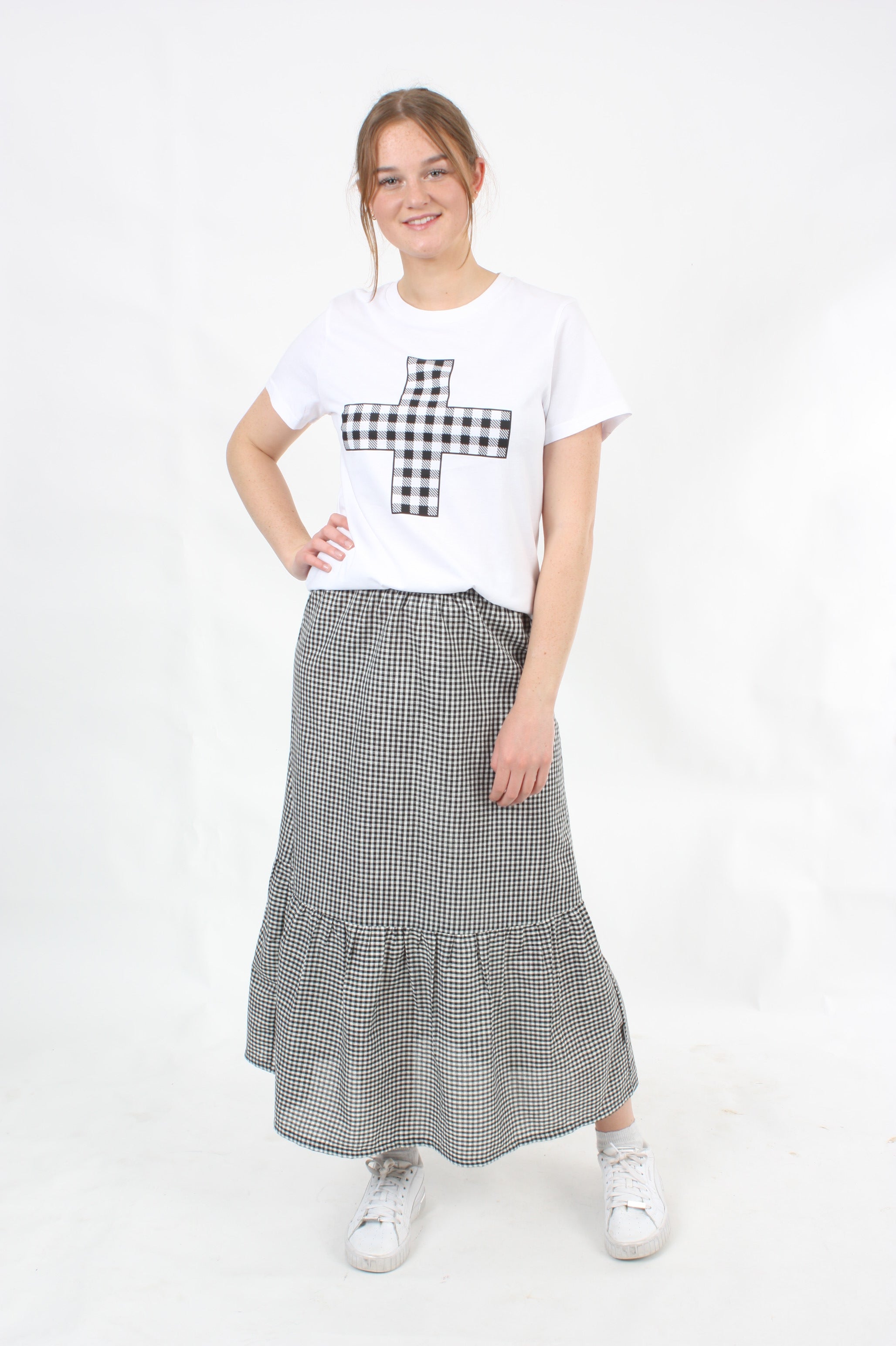 Gingham skirt outlet nz